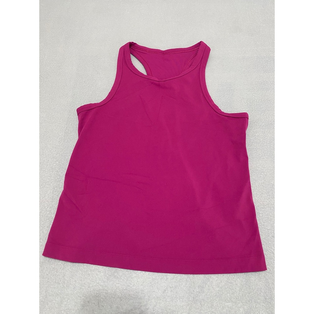 Lululemon Magenta Pink Racerback Athletic Tank Top High Neck Workout Shirt